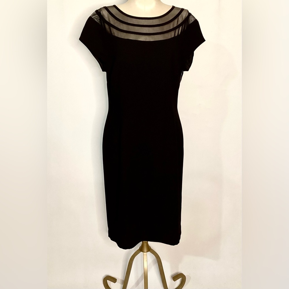 NWT Talbots Classic Elegant Black Midi Dress